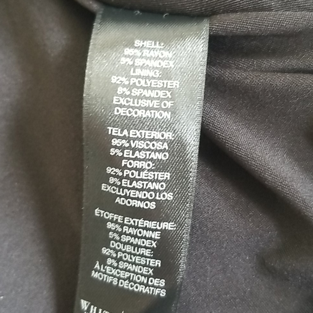 Waist Defining Black and white 3/4 Sleeve Top - Picture 6 of 8